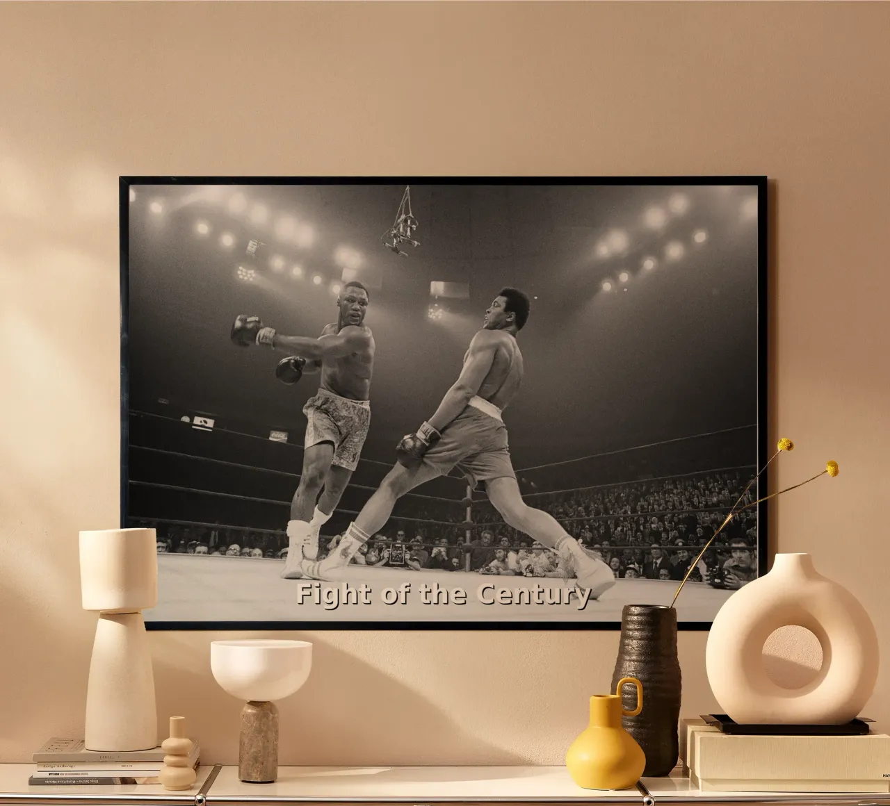 Ali vs Frazier, l'incontro del secolo poster con telaio in plastica da Coreyalbert