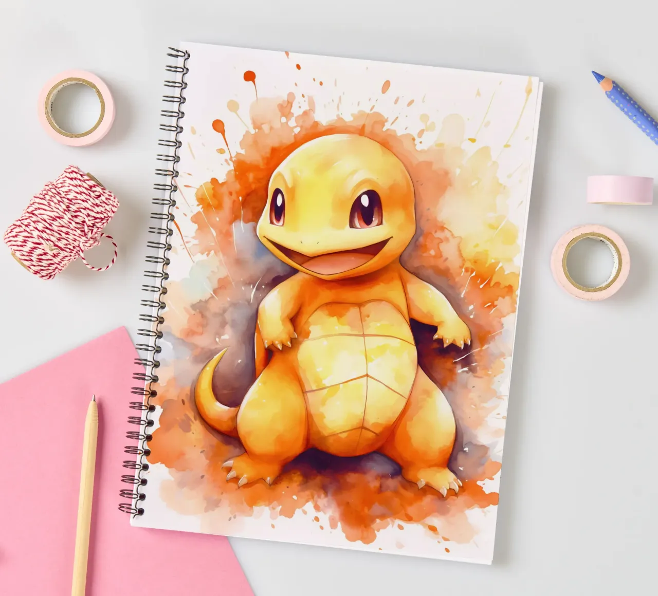 Charmander Pokemon Painting spiral notebook by CreativeStudio