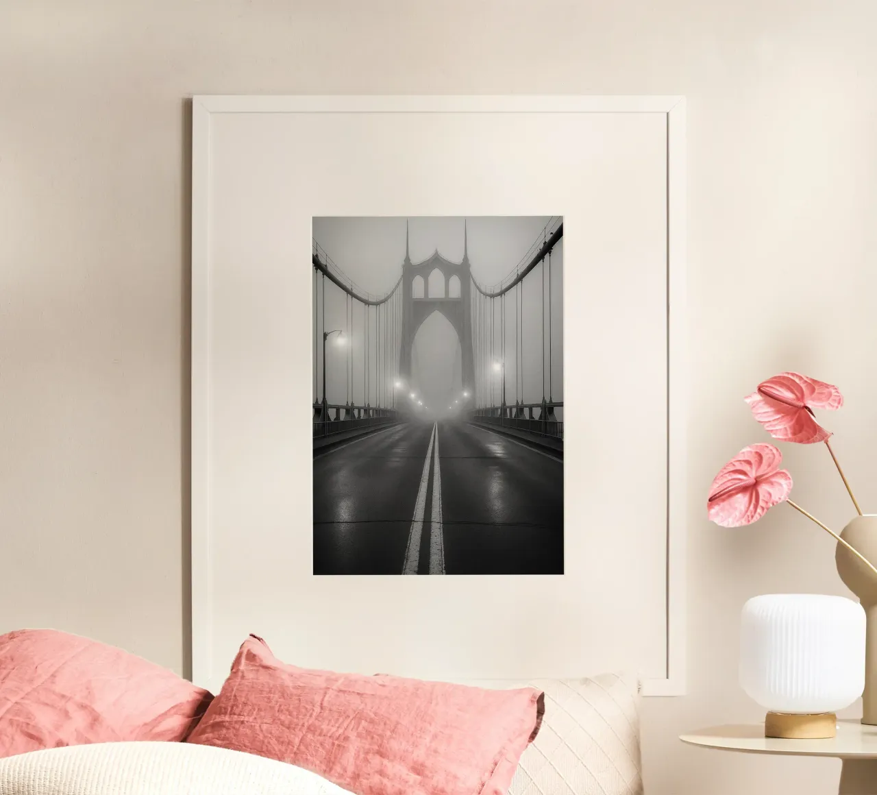 ponte fotografia in bianco e nero poster da roosses