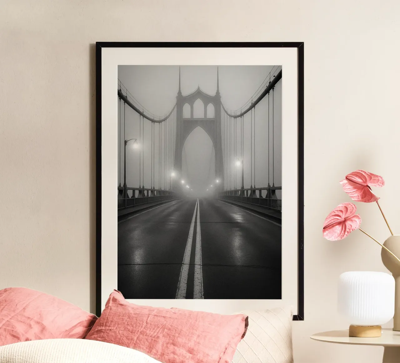 ponte fotografia in bianco e nero poster da roosses