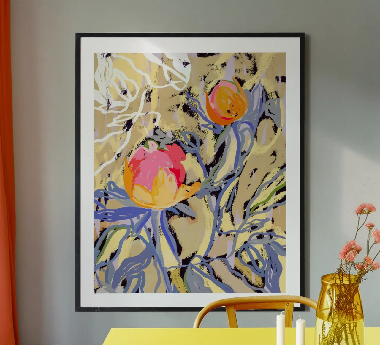 Fioriture nella foresta di burro poster da 83oranges