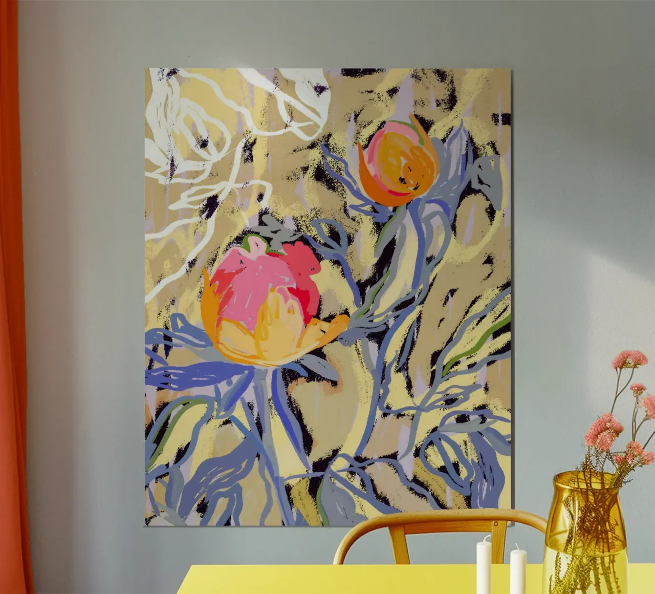 Fioriture nella foresta di burro poster da 83oranges
