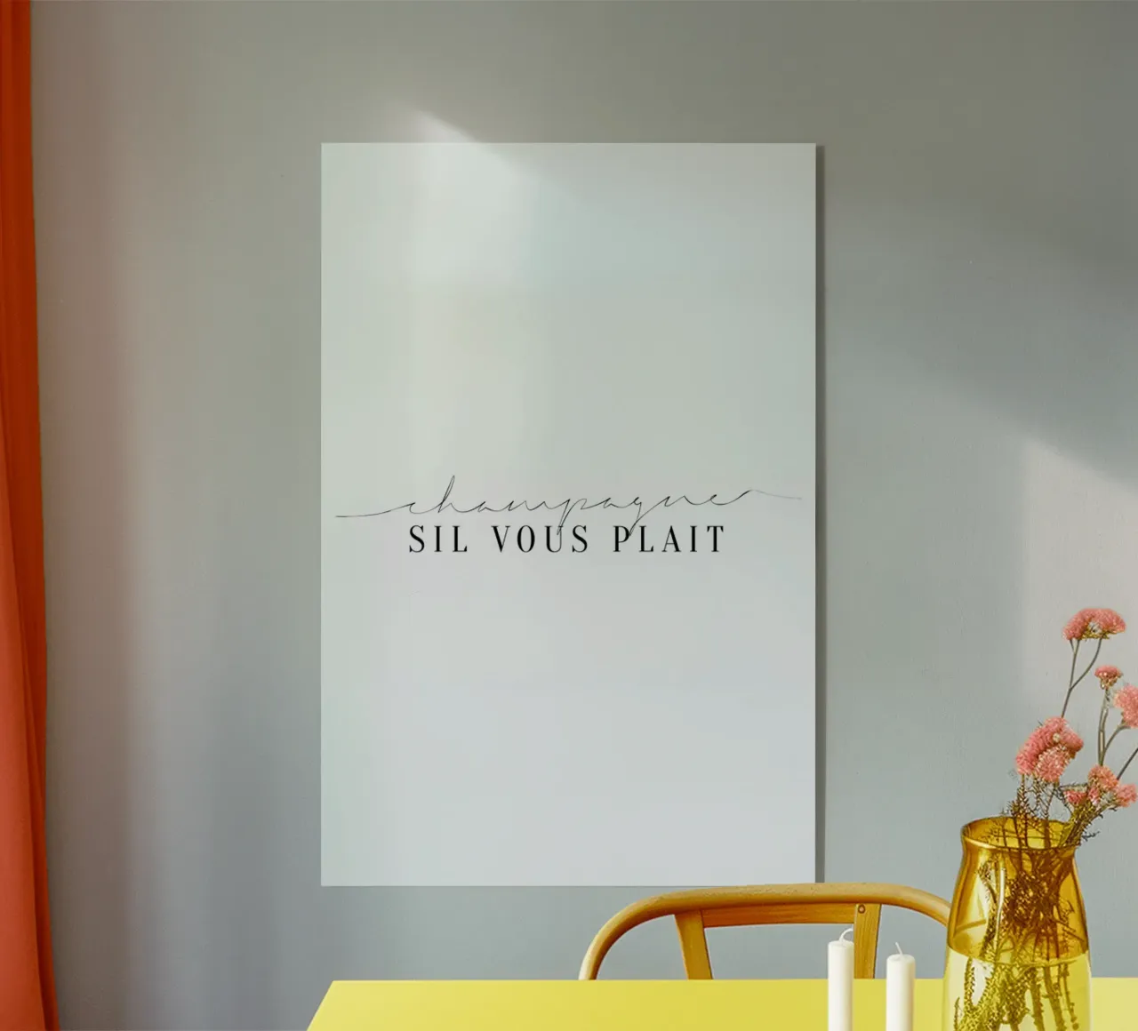 Champagne Sil Vous Plait metacrilato de Honeymoon Hotel