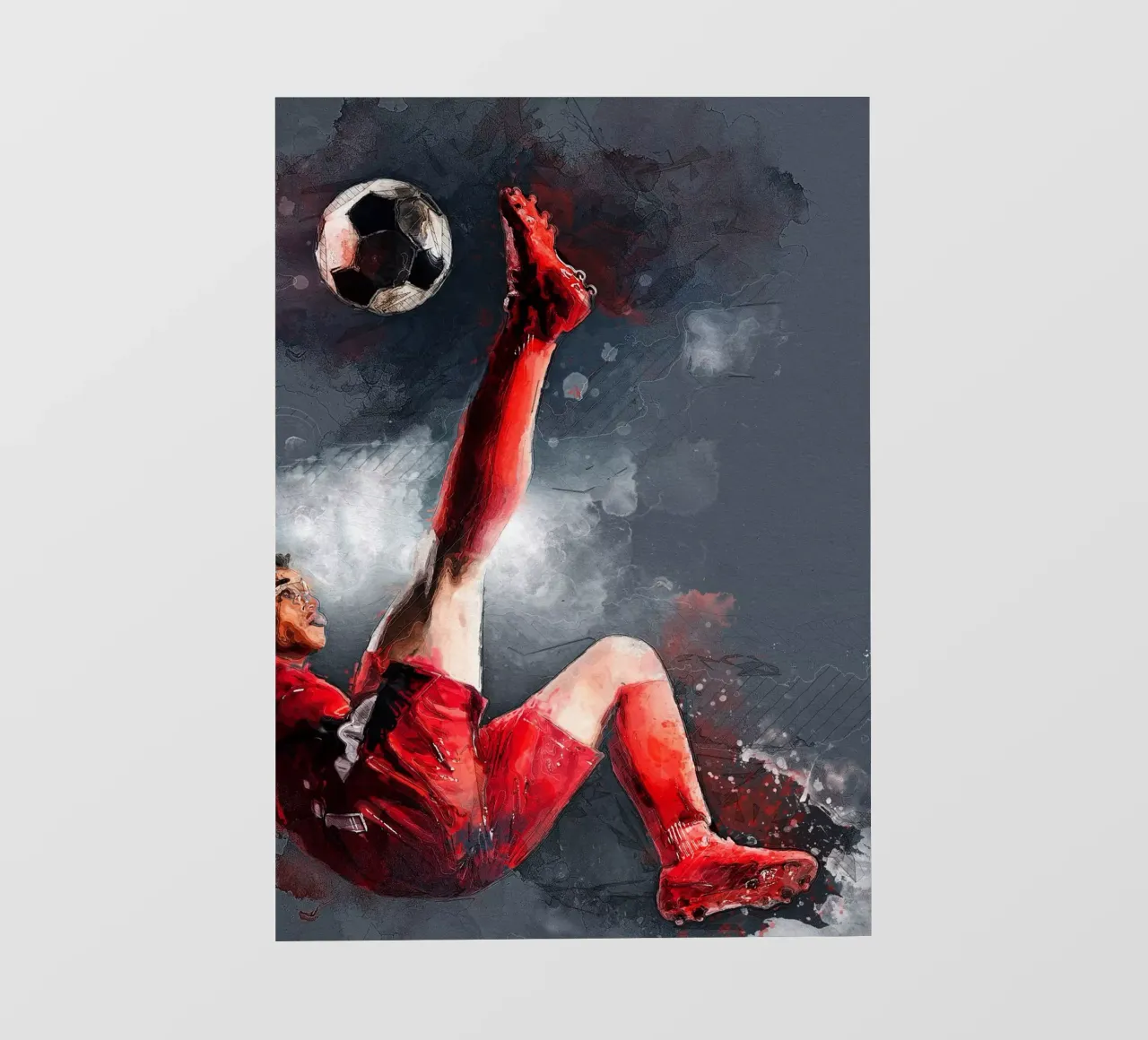 Giocatore di calcio sport art 3 telo in pvc da Justyna Jaszke JBJart