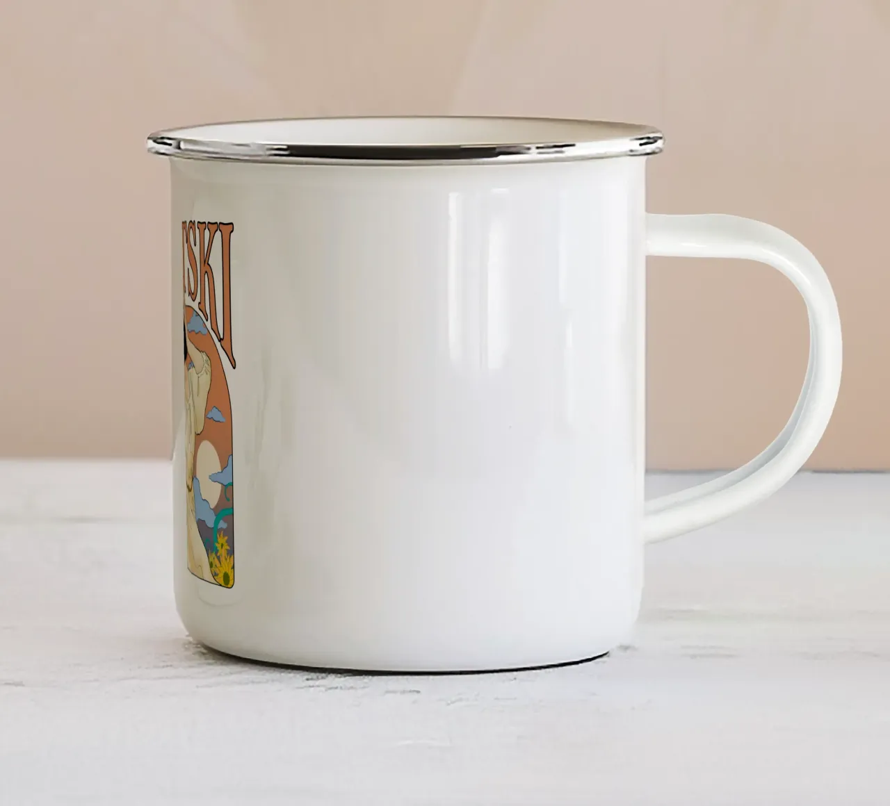 Mitski Miyawaki - Cantante classico tazza in smalto da igoshdesigns