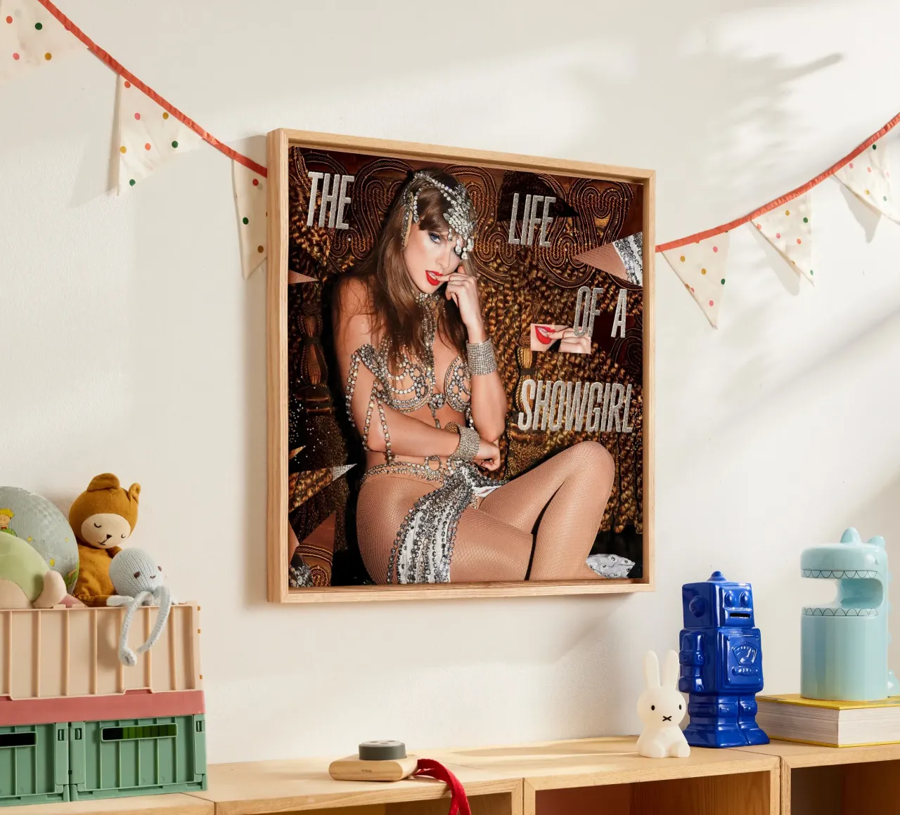 taylor swift - showgirl tela con Cornice a cassetta da AudioLibrary
