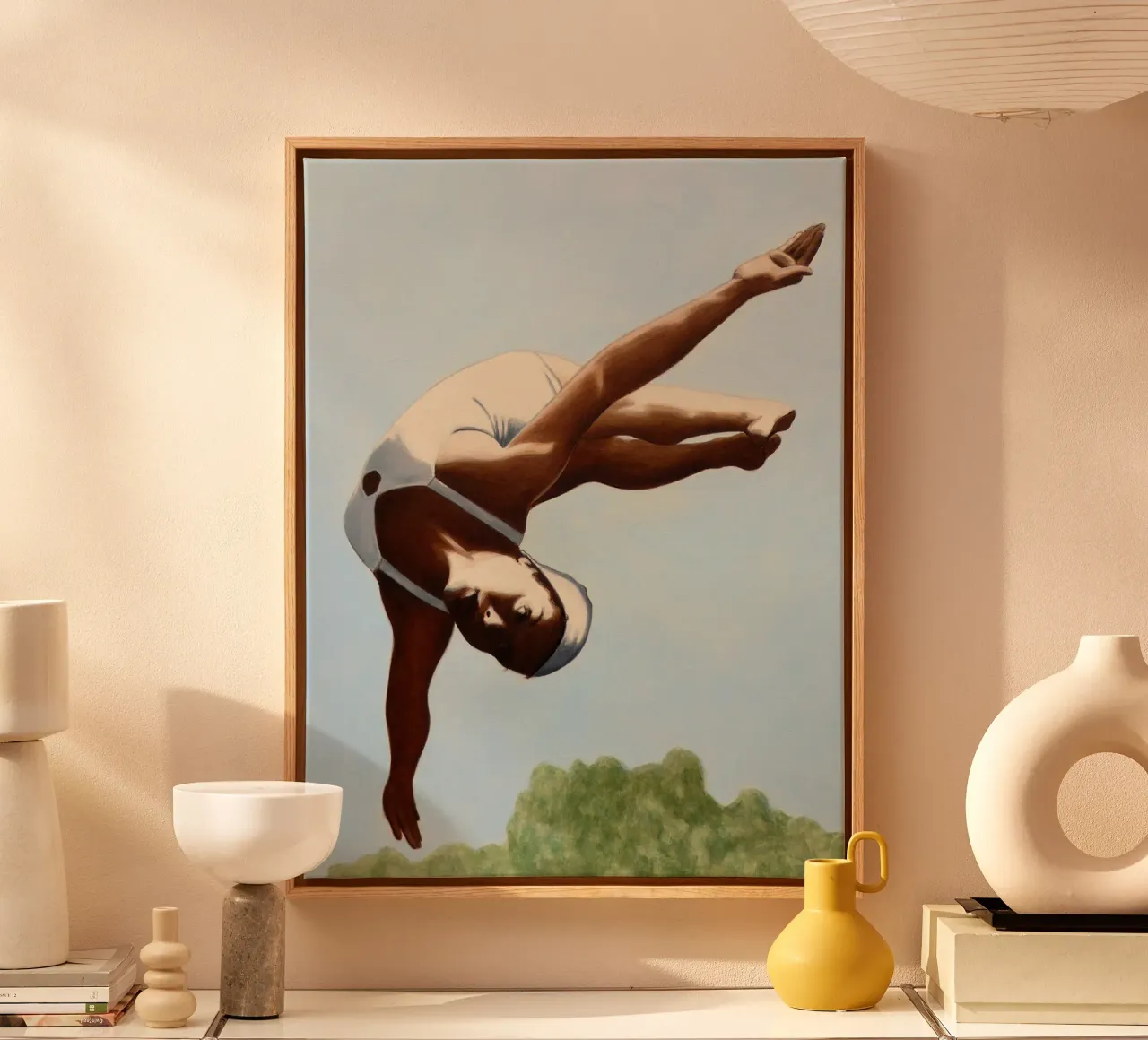 Immersione sopra le cime degli alberi tela con Cornice a cassetta da Wallace