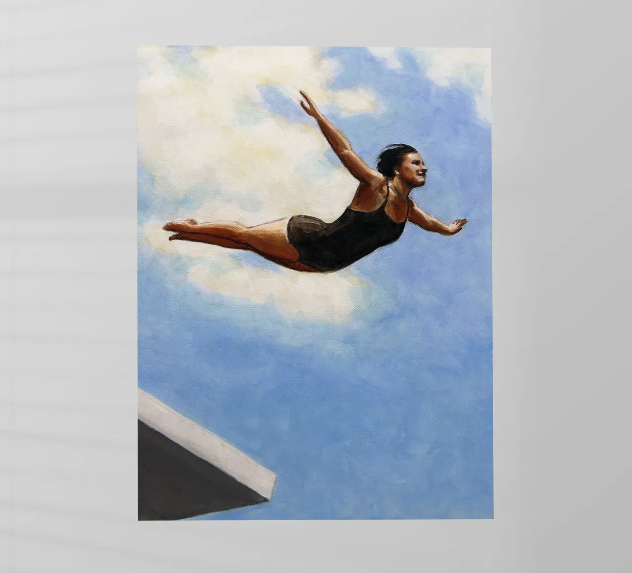 Tuffatore in aria I pellicola backlit da Wallace