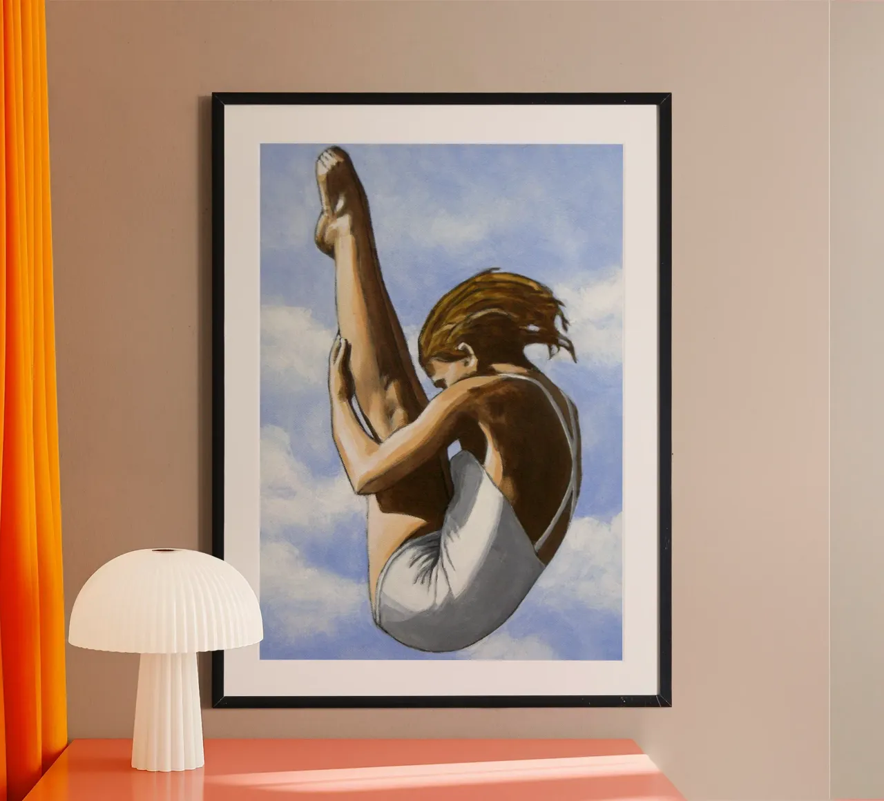 Diver Without Cap poster by Wallace