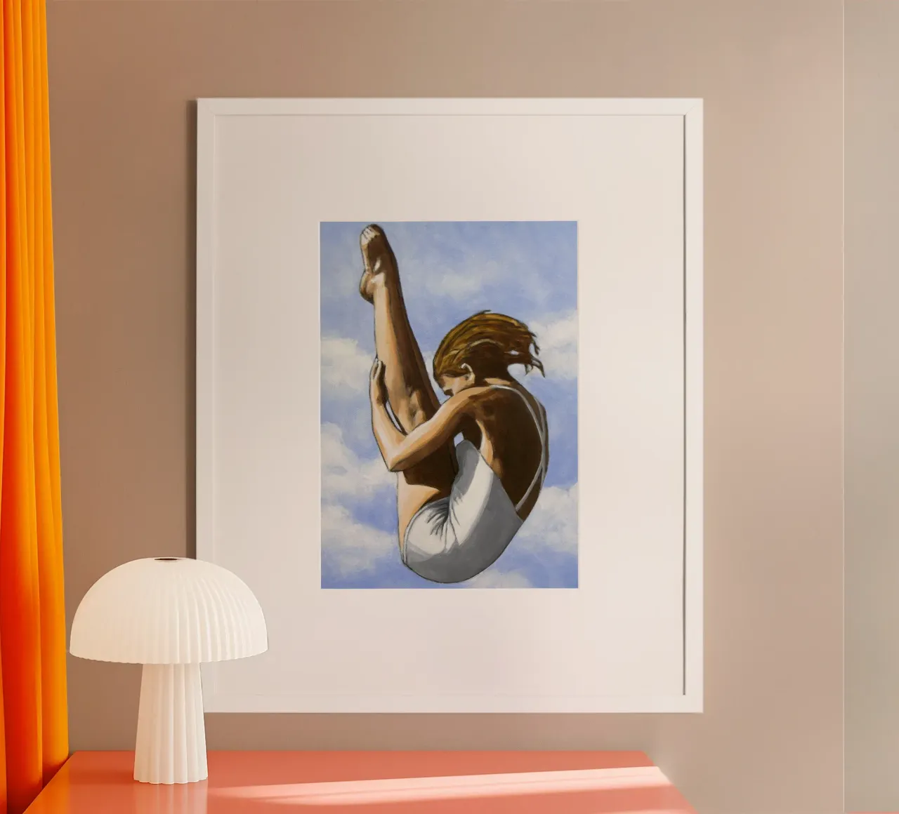 Diver Without Cap poster by Wallace