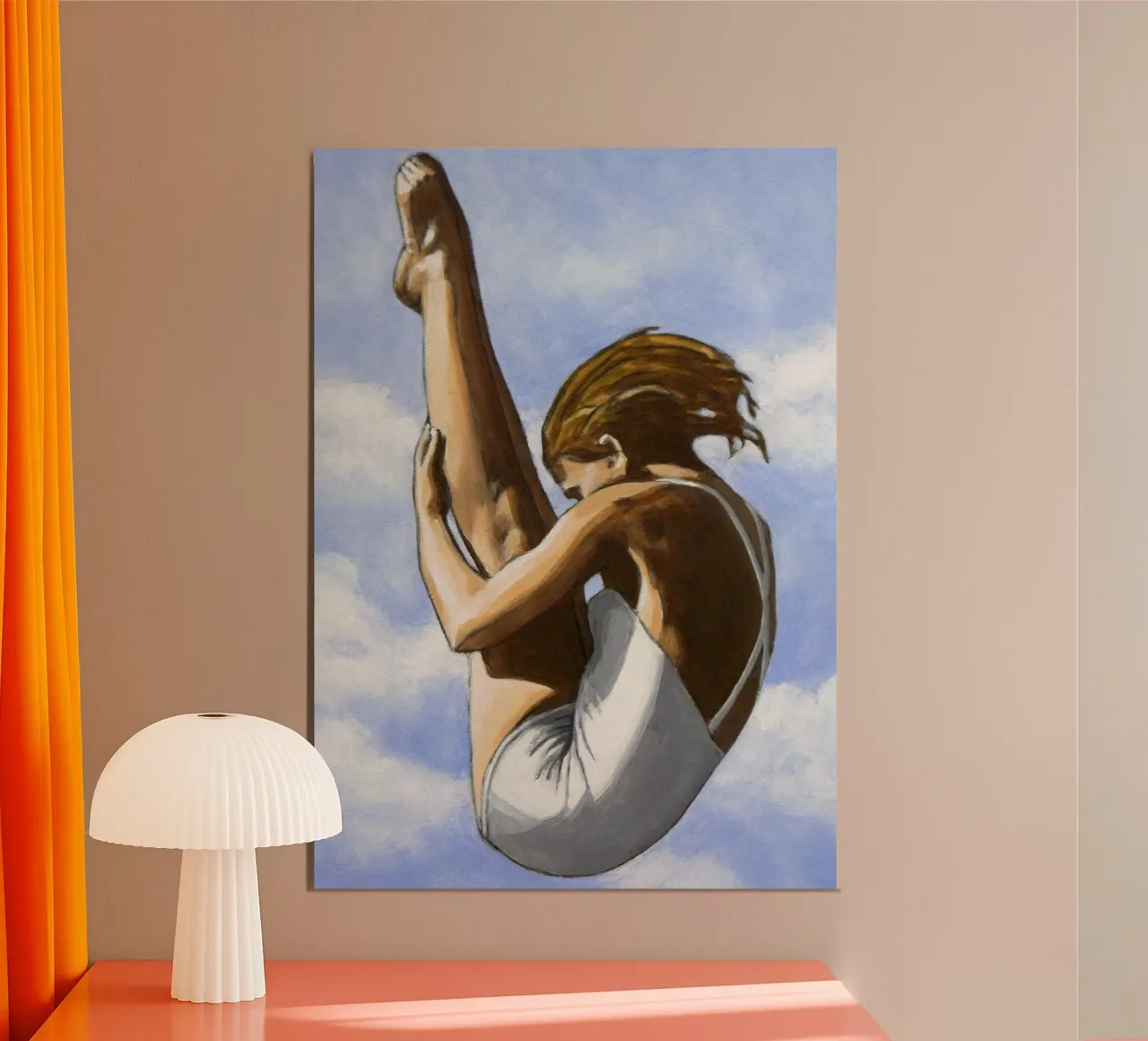 Diver Without Cap poster by Wallace