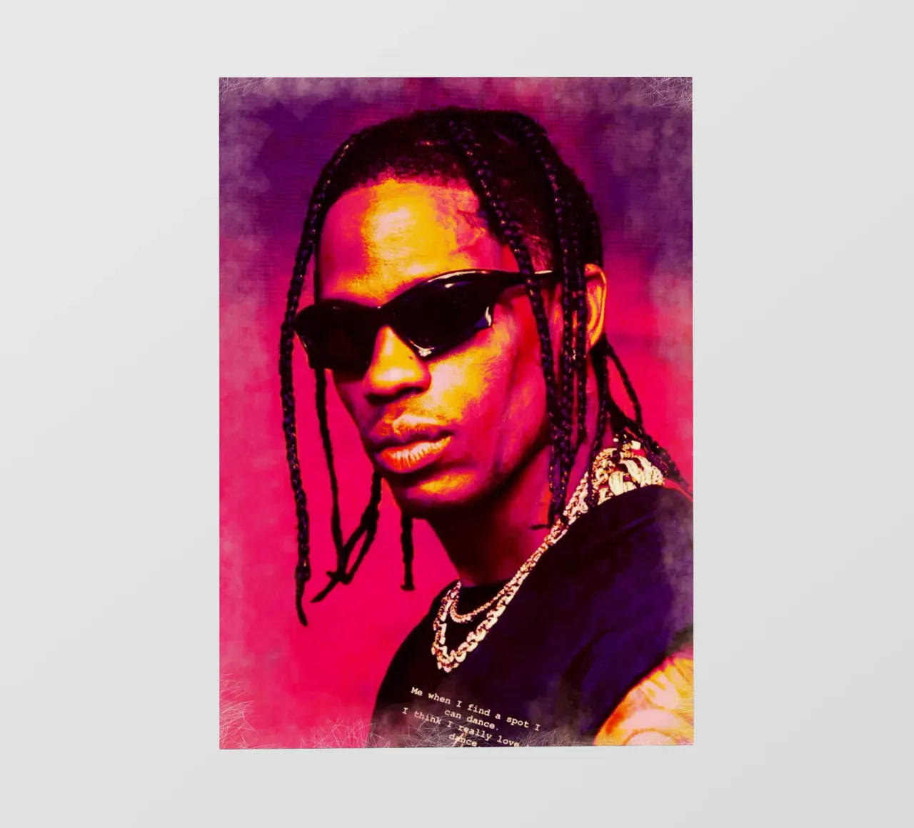 Travis Scott pellicola backlit da Lembayung art