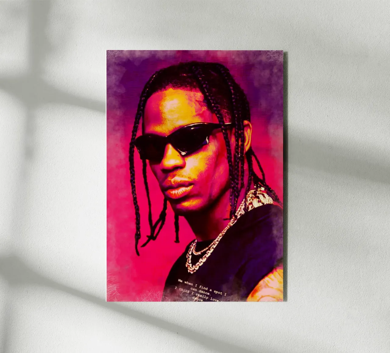 Travis Scott alluminio dibond da Lembayung art