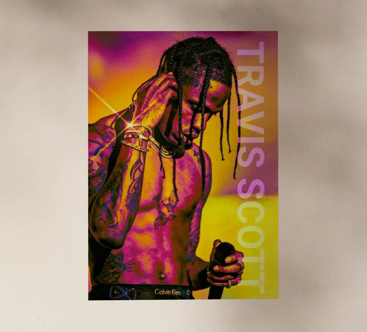 Travis Scott hip-hop pellicola backlit da Lembayung art