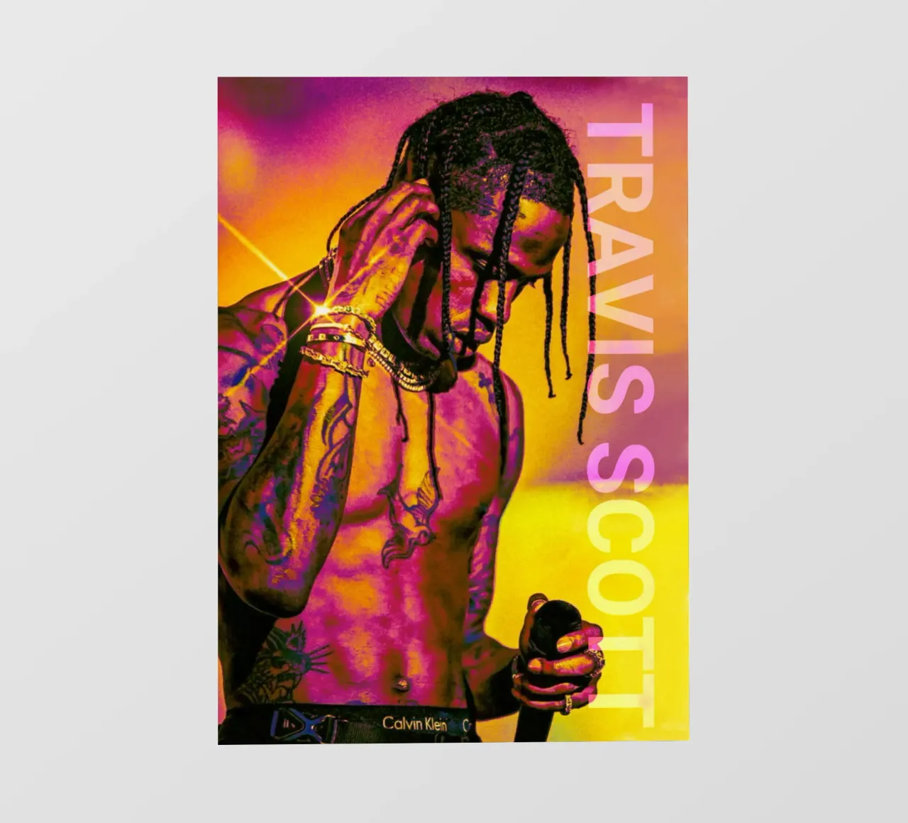 Travis Scott hip-hop pellicola backlit da Lembayung art