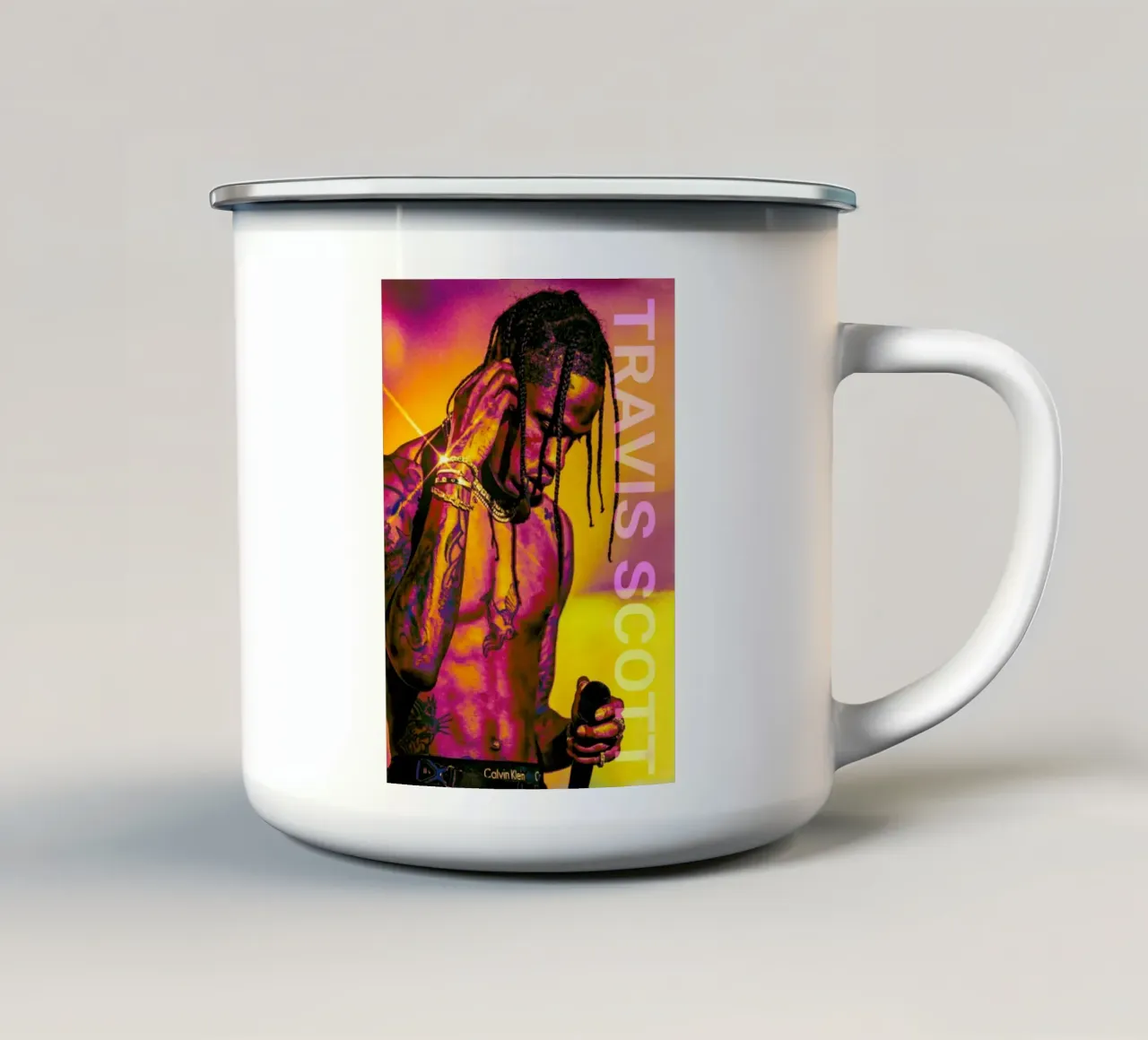Travis Scott hip-hop tazza in smalto da Lembayung art