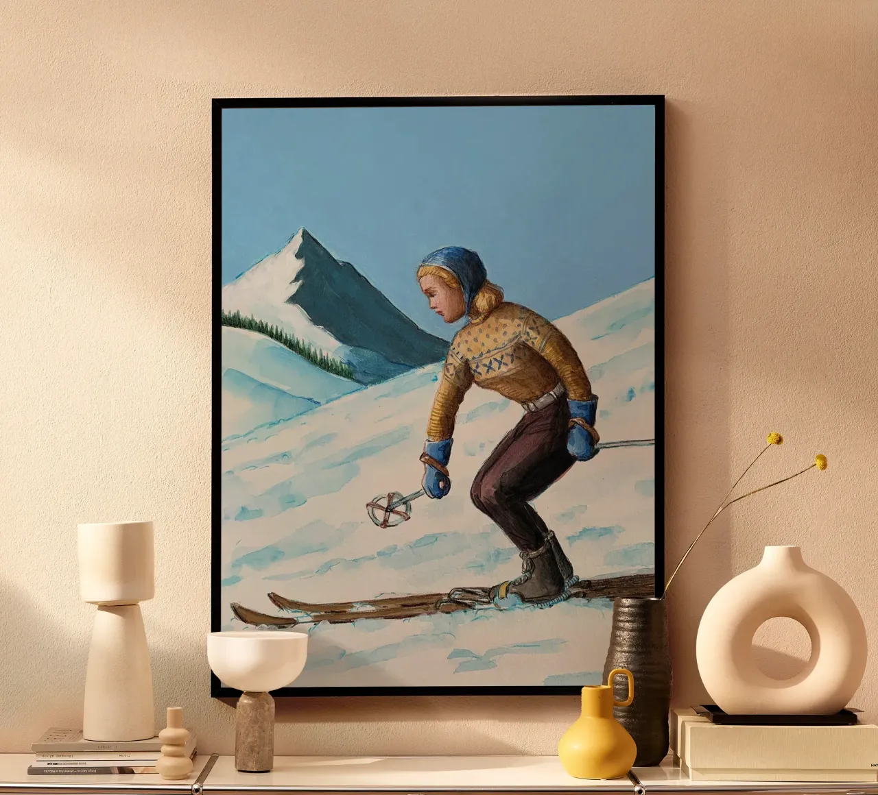 Ragazza che scia poster da Wallace