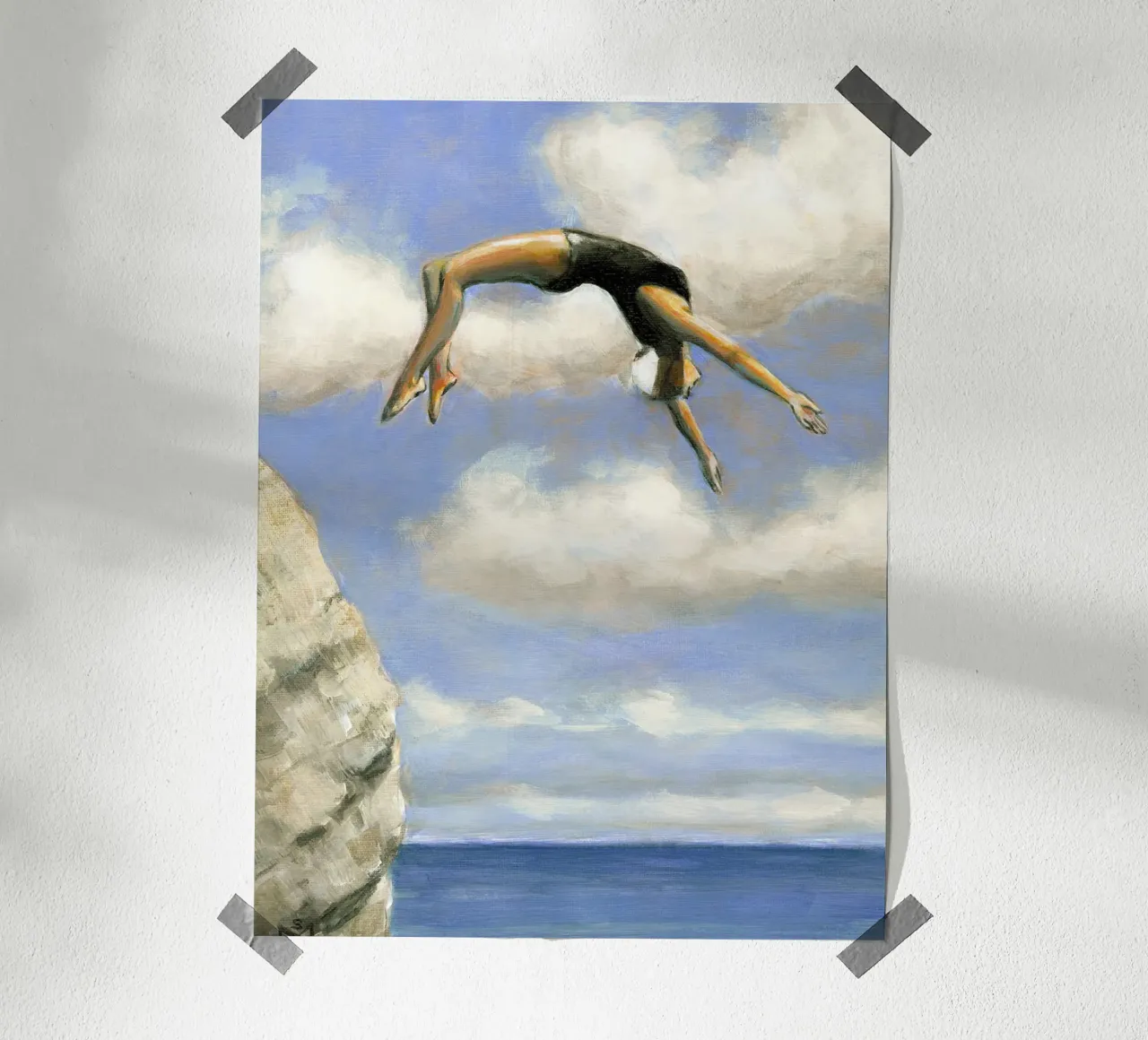Tuffarsi da una roccia poster da Wallace