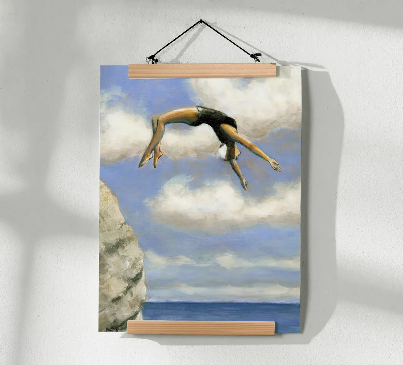 Tuffarsi da una roccia poster da Wallace