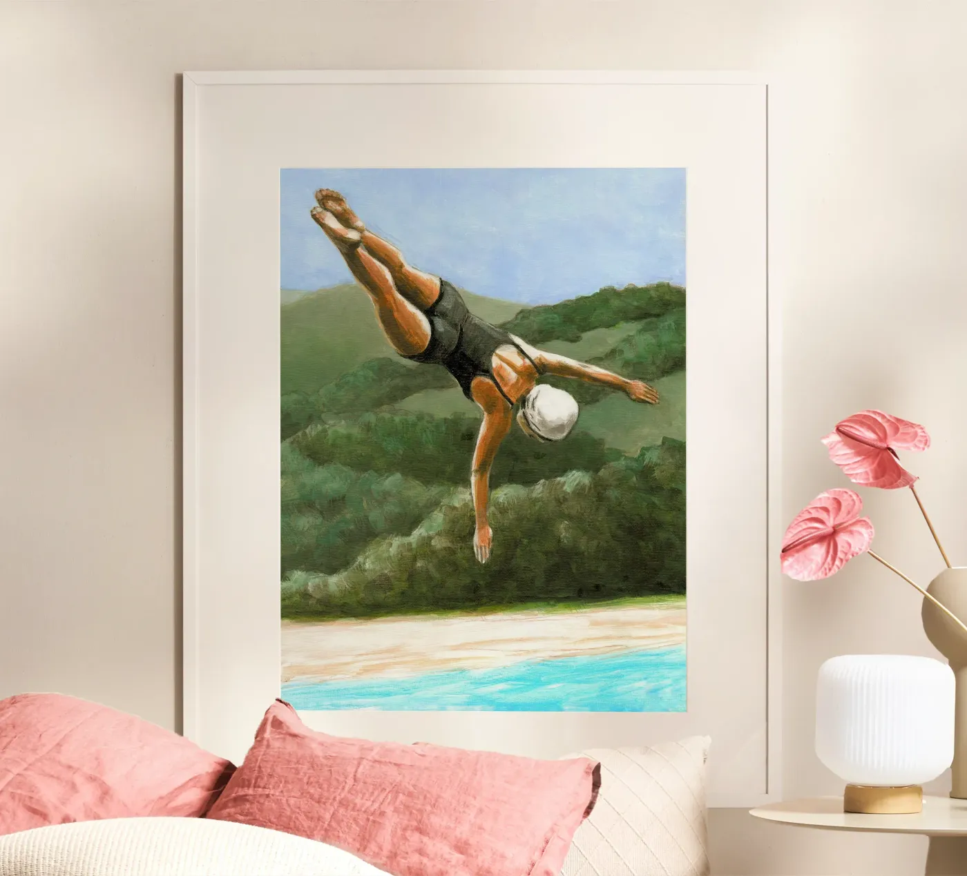 Kunstspringerin Poster von Wallace