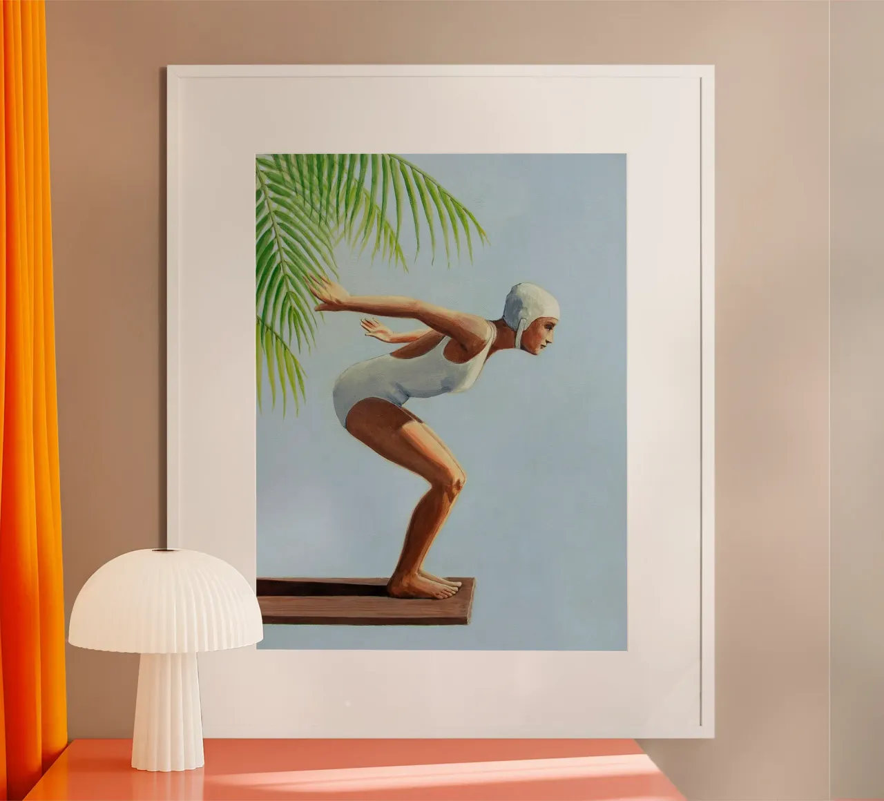 Pronti a saltare II poster con telaio in legno da Wallace