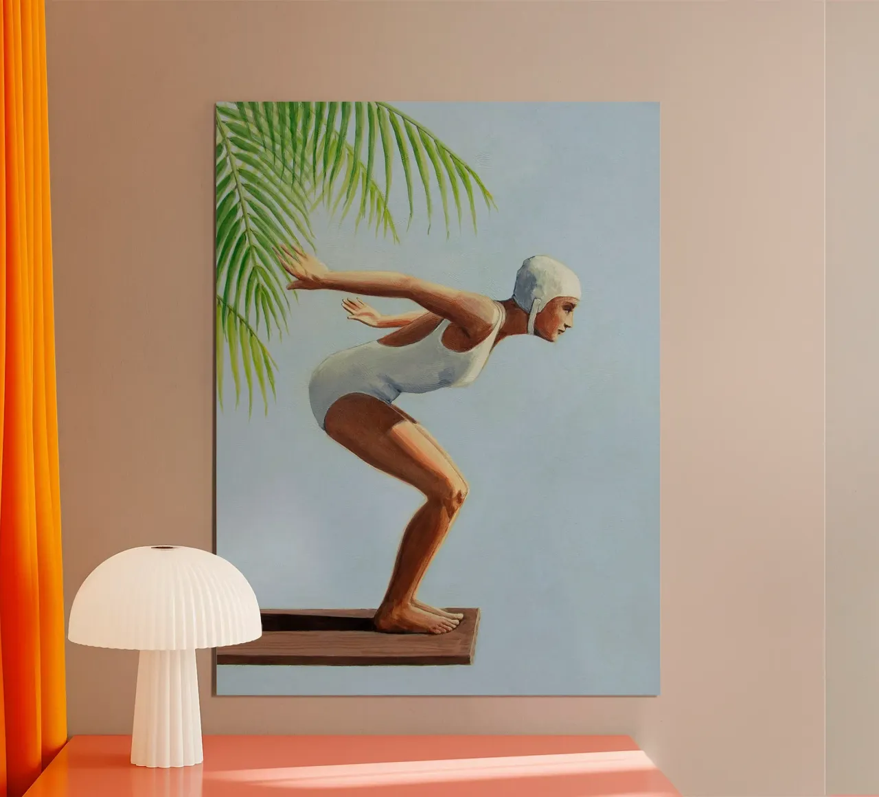 Pronti a saltare II poster con telaio in legno da Wallace