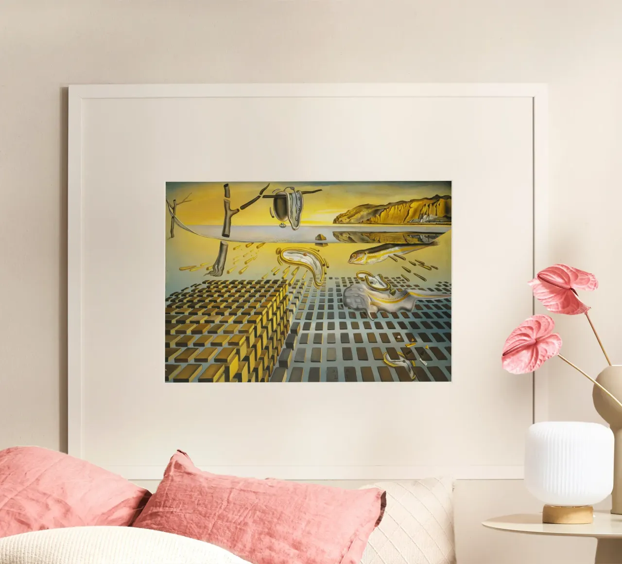 Salvador Dalí - La persistenza corpuscolare della memoria, poster con telaio in alluminio da Rayretr