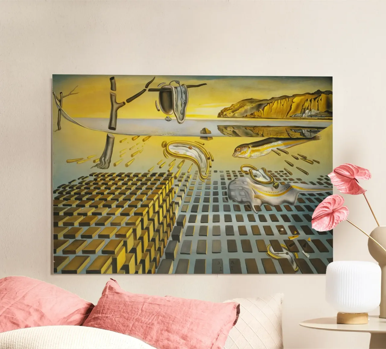 Salvador Dalí - La persistenza corpuscolare della memoria, poster con telaio in alluminio da Rayretr