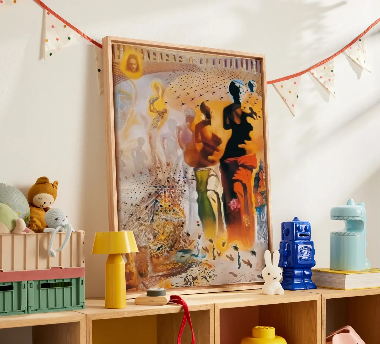 Salvador Dali - Hallucinogene kunstdruk El torero canvas met Baklijst van Rayretr