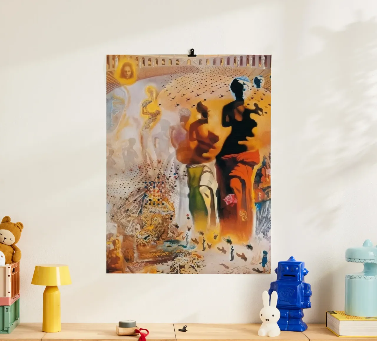 Salvador Dalì - Stampa d'arte allucinogena El torero poster con telaio in legno da Rayretr