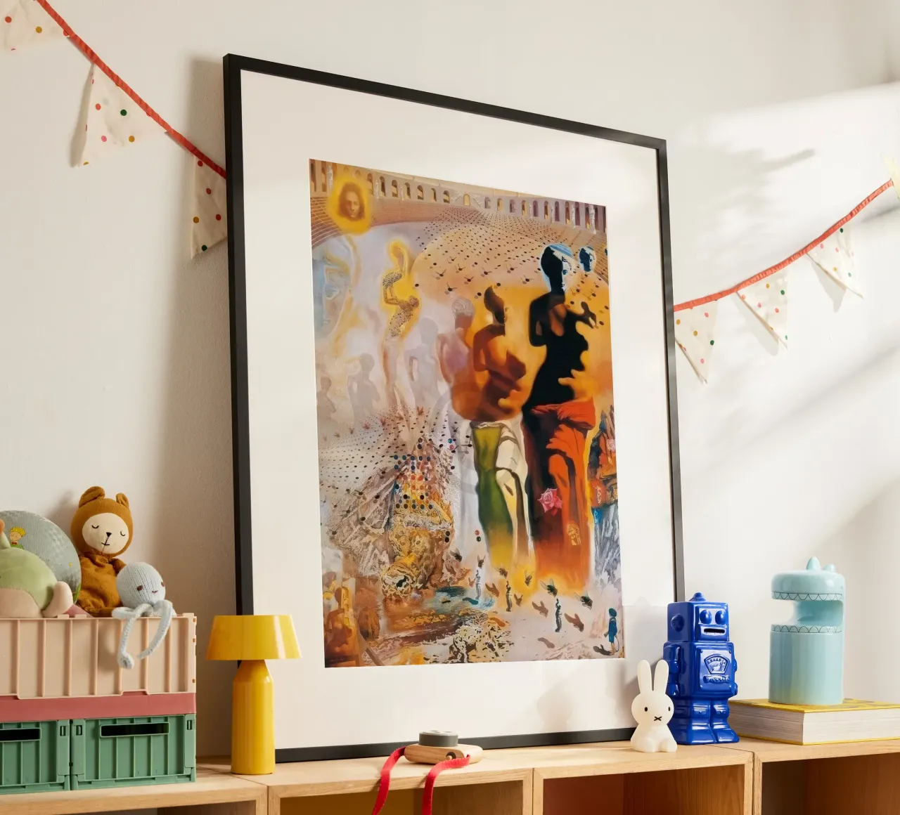Salvador Dalì - Stampa d'arte allucinogena El torero poster con telaio in legno da Rayretr