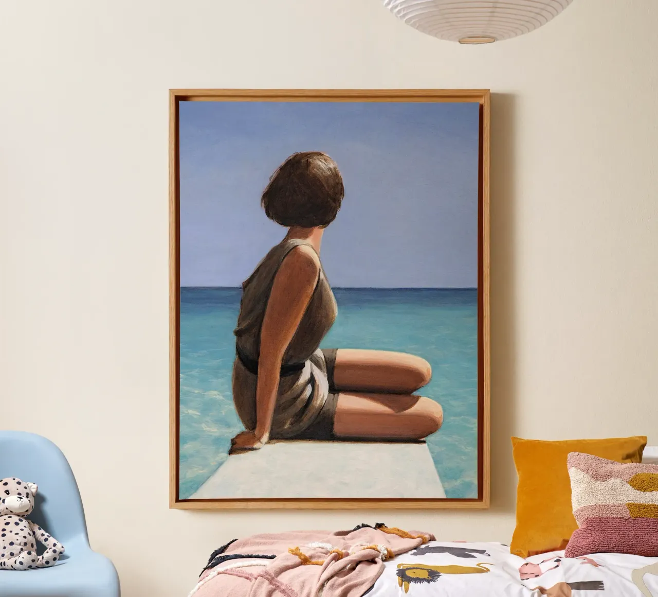 Uitzicht op zee canvas met Baklijst van Wallace