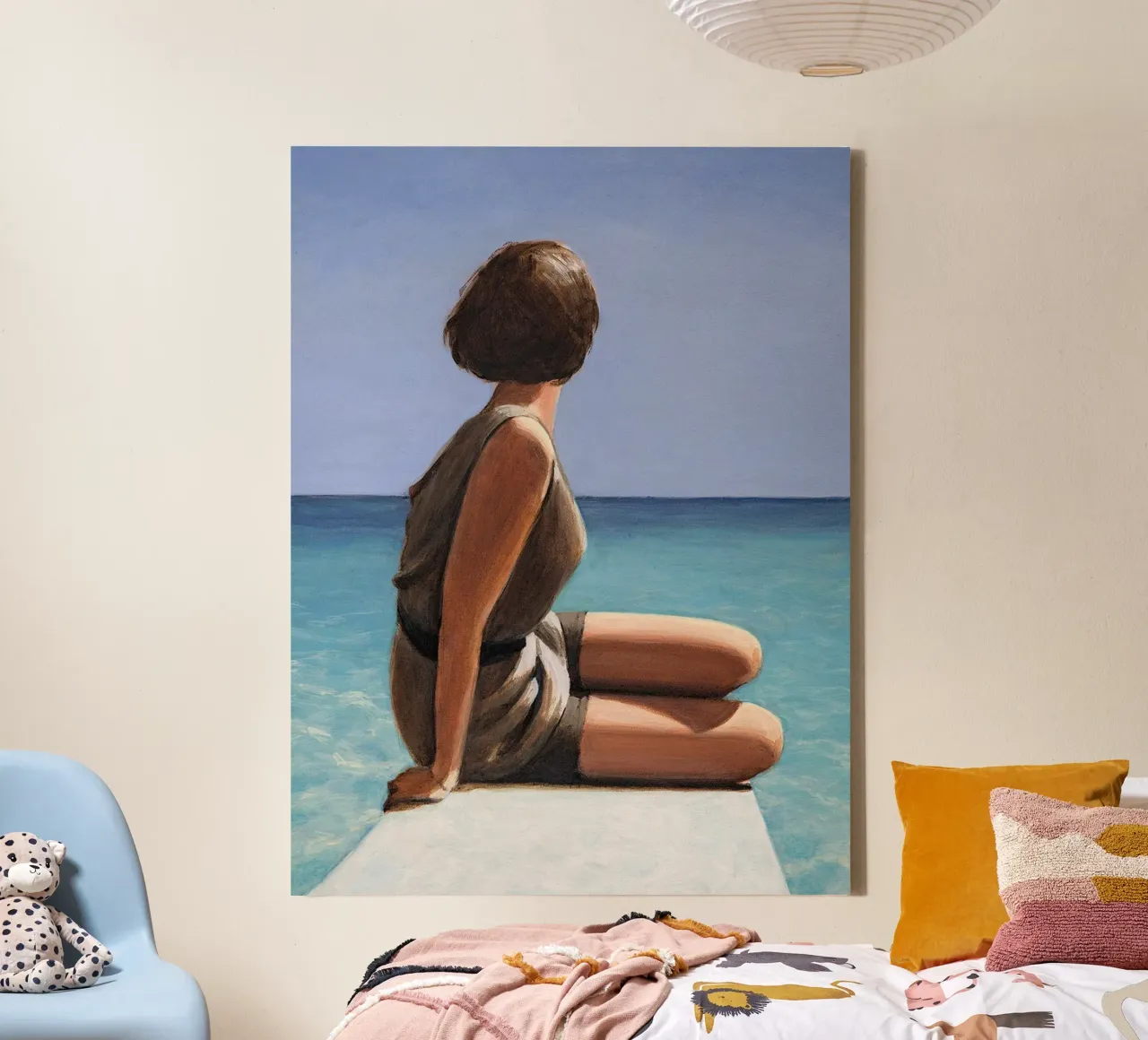 Uitzicht op zee canvas met Baklijst van Wallace