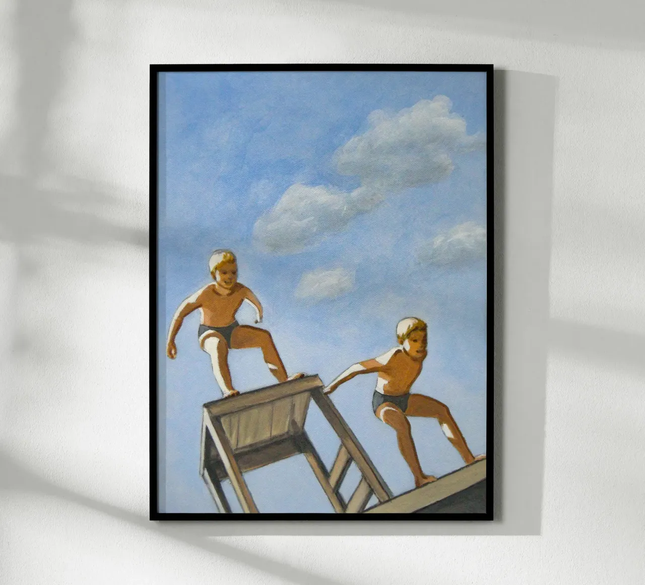 Dos niños buceadores poster de Wallace