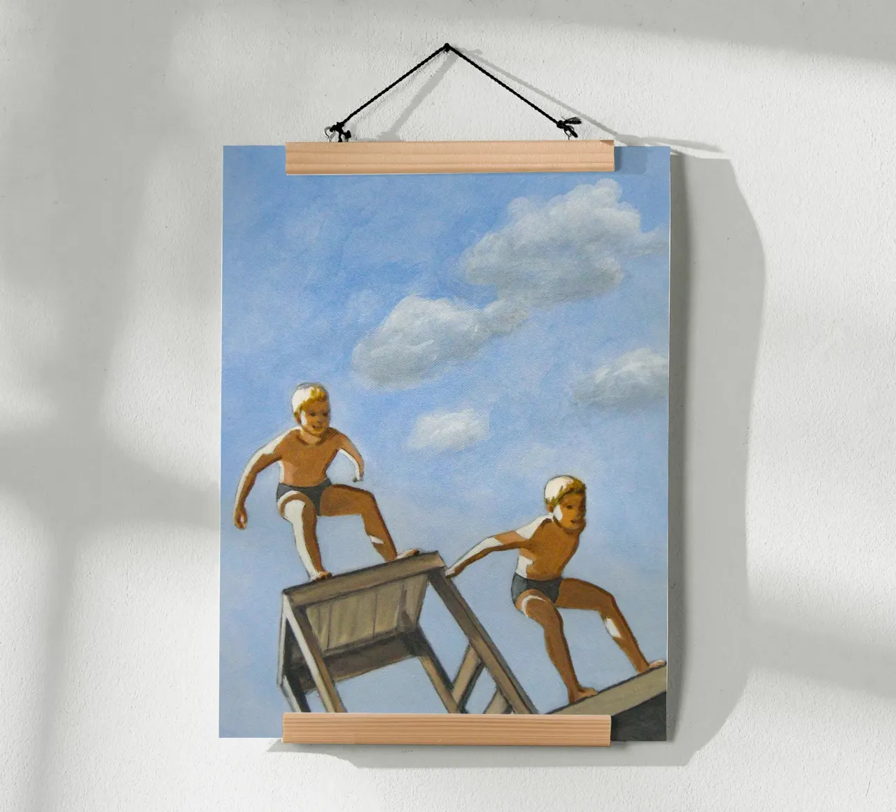 Dos niños buceadores poster de Wallace