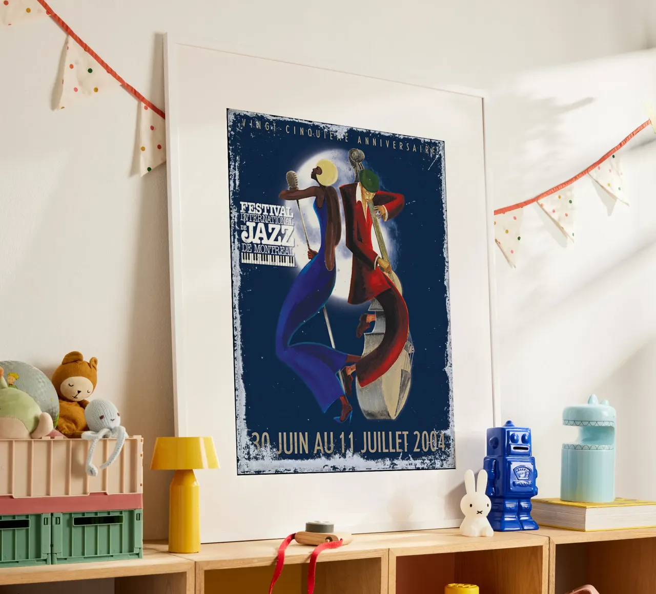 Festival Jazz notturno - Classico poster con telaio in alluminio da igoshartwrks