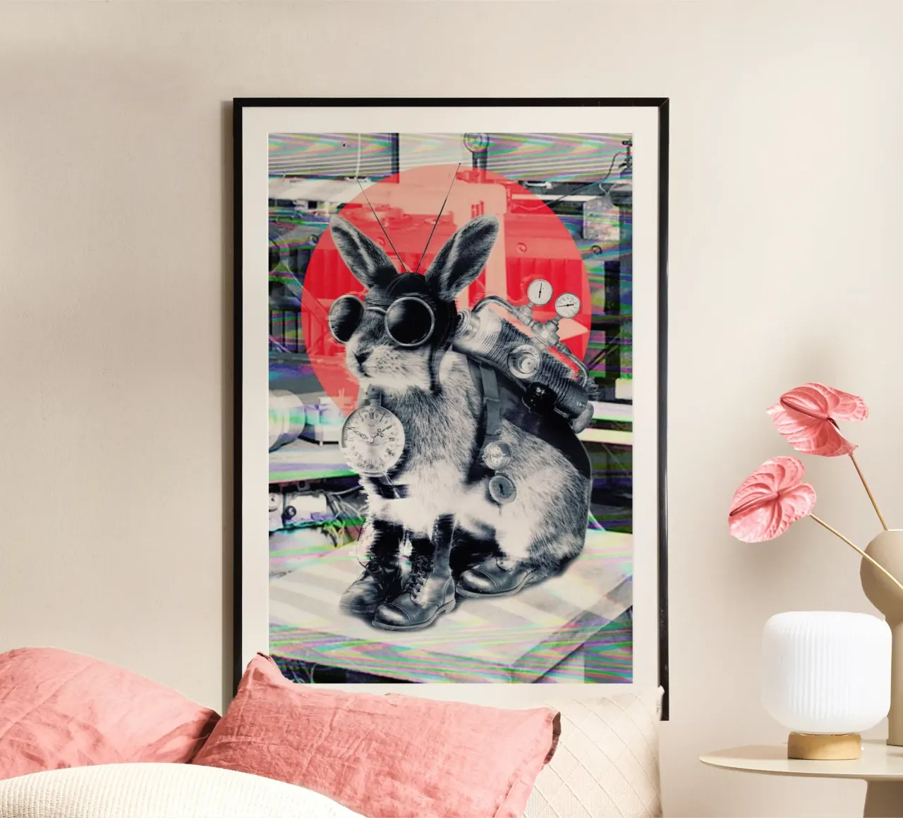 Time traveller poster con telaio in plastica da Ali Gulec