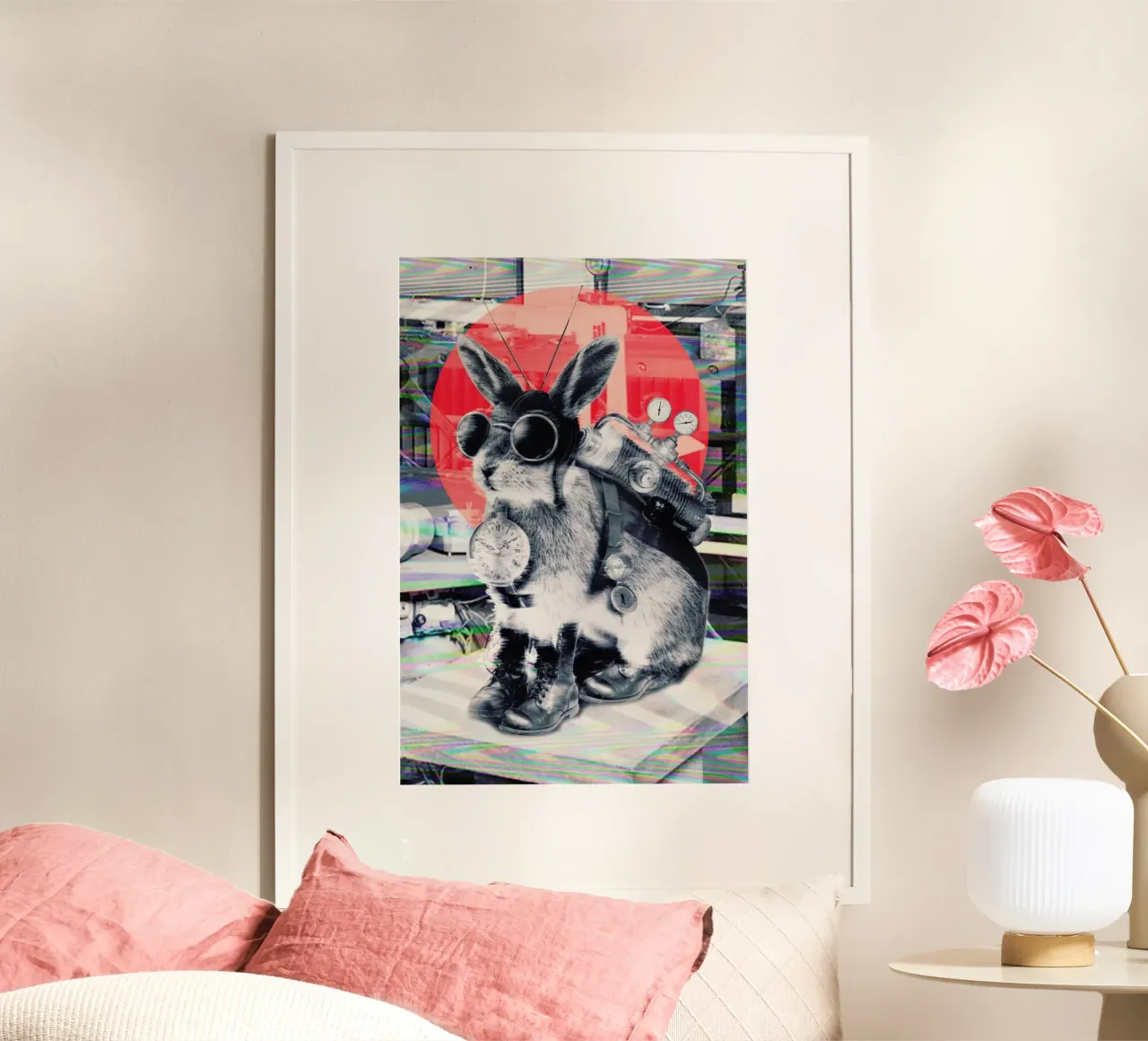 Time traveller poster con telaio in plastica da Ali Gulec