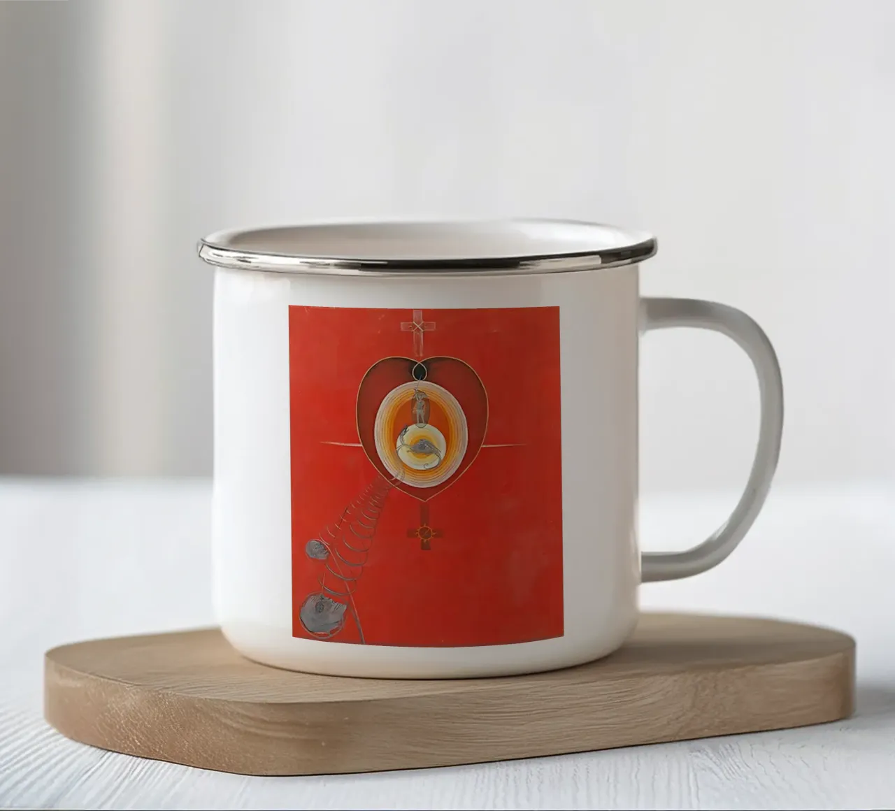 Hilma af Klint - La Colomba n. 08 Gruppo IXUW n. 32 tazza in smalto da William Store