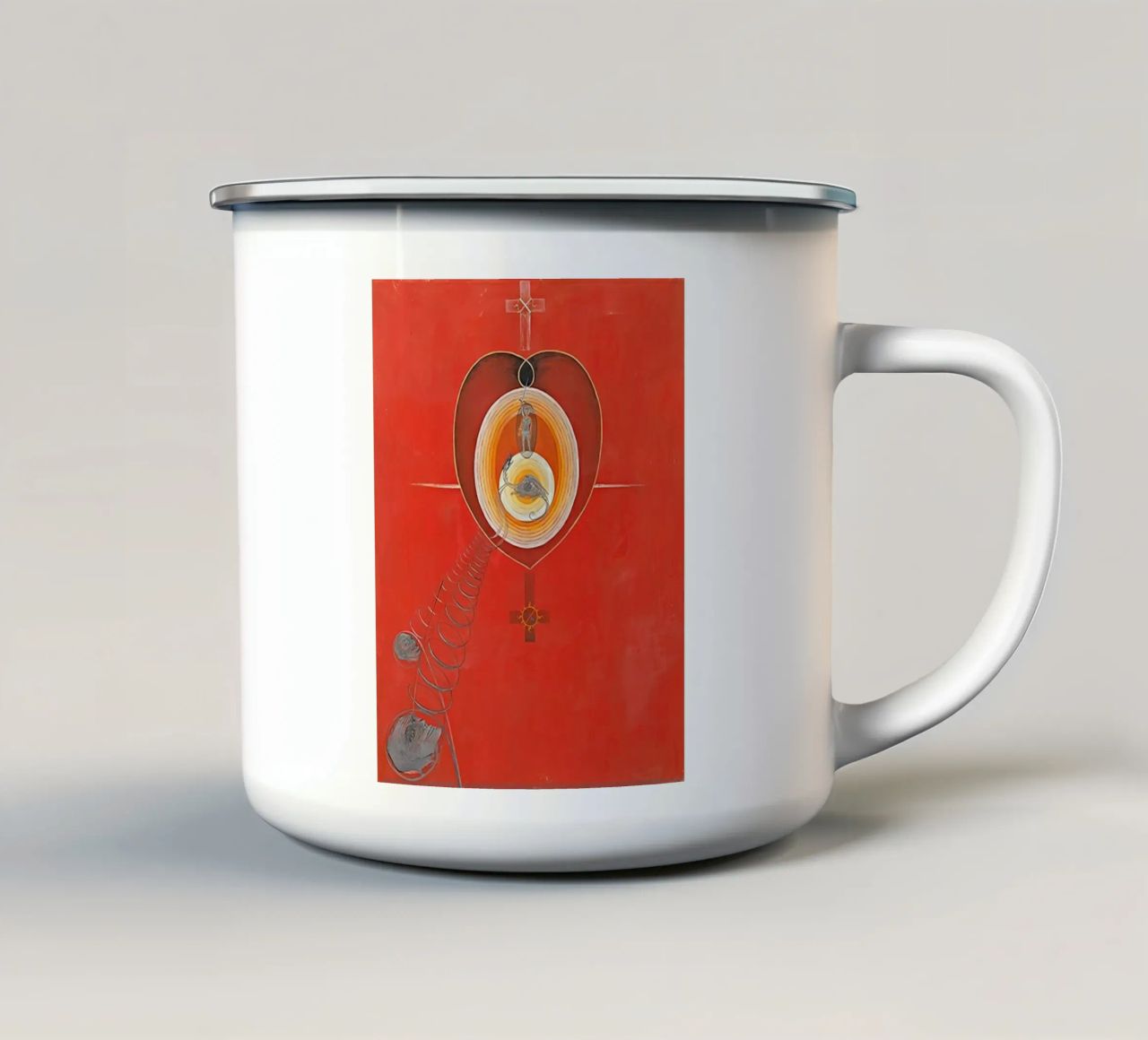 Hilma af Klint - La Colomba n. 08 Gruppo IXUW n. 32 tazza in smalto da William Store
