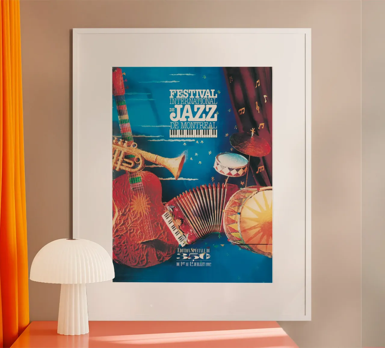 De Jazz Montreal - Strumento musicale poster con telaio in alluminio da igoshartwrks