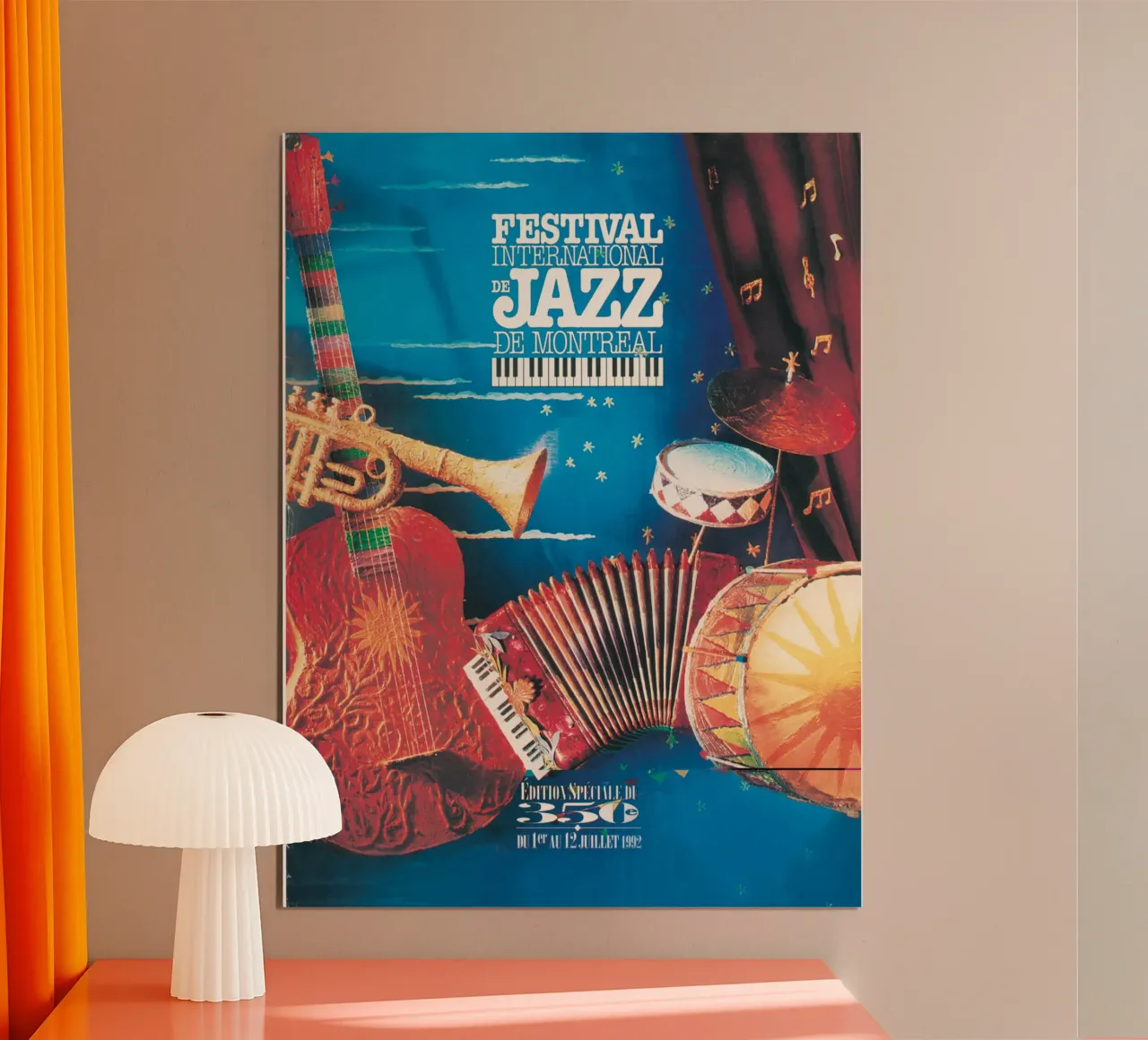 De Jazz Montreal - Strumento musicale poster con telaio in alluminio da igoshartwrks