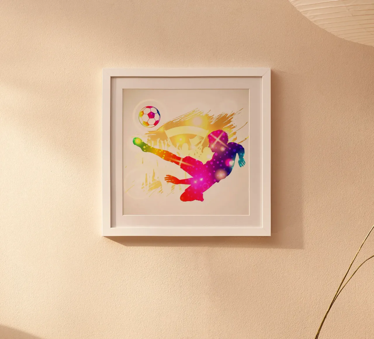 Concetto di calcio lll poster con telaio in alluminio da Jose Kautz