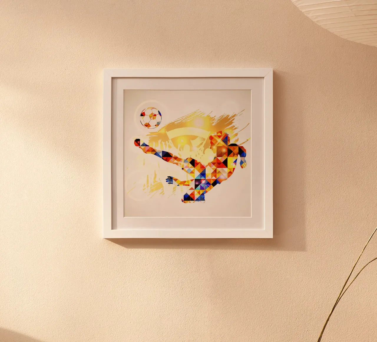 Concetto di calcio poster con telaio in alluminio da Jose Kautz