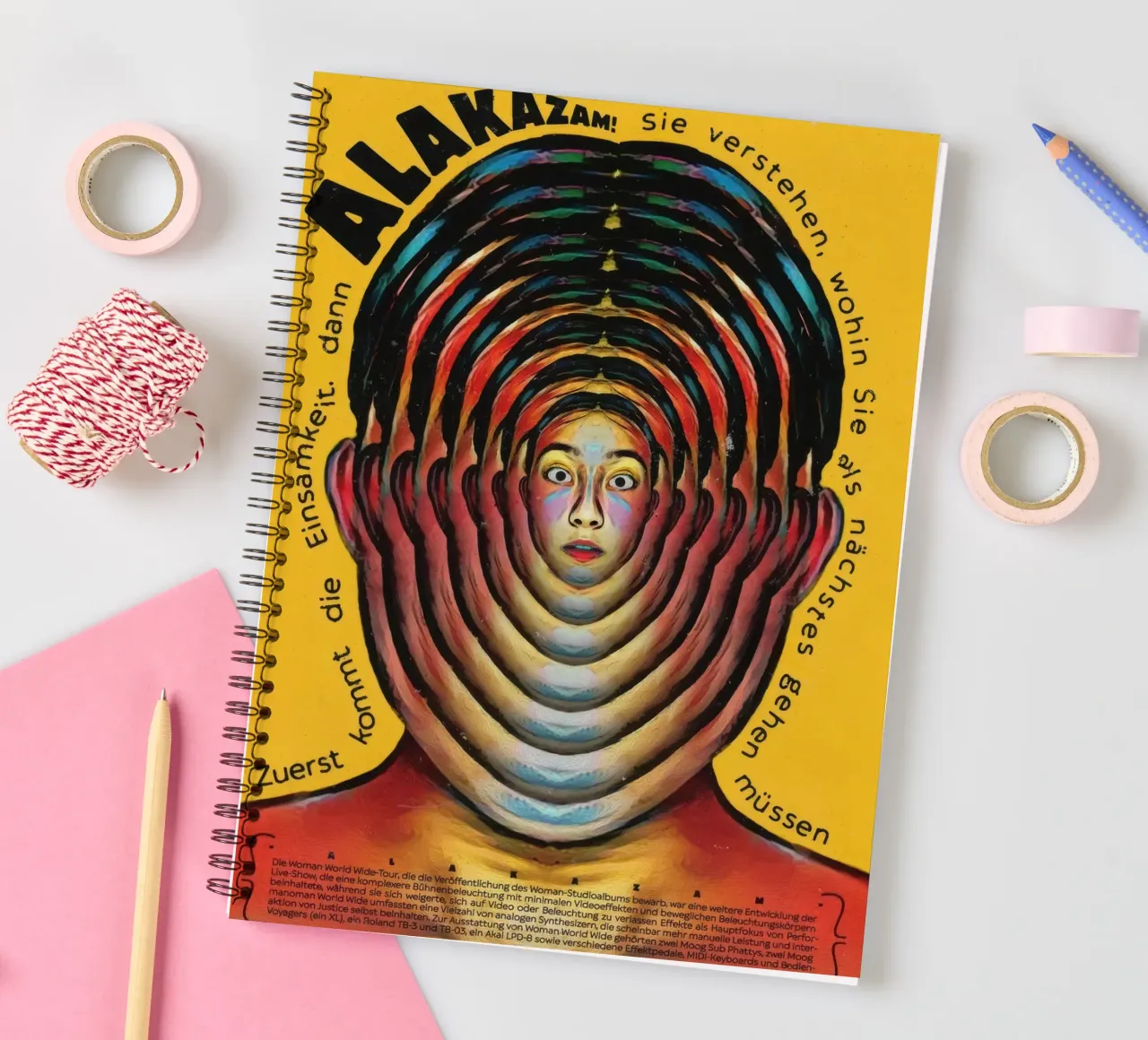 ALAKAZAM spiral notebook by Harley Rice