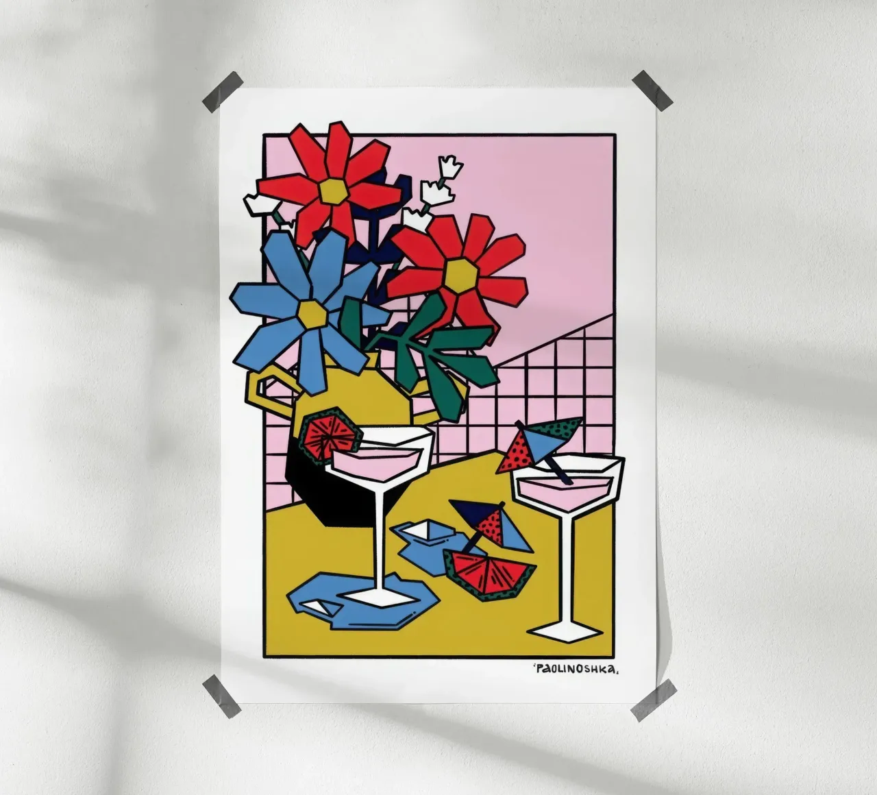 Apero poster con telaio in legno da Harley Rice