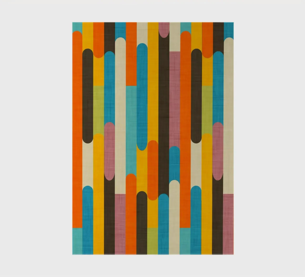 Retro Color Block Popsicle Sticks Orange notebook by susanacosta