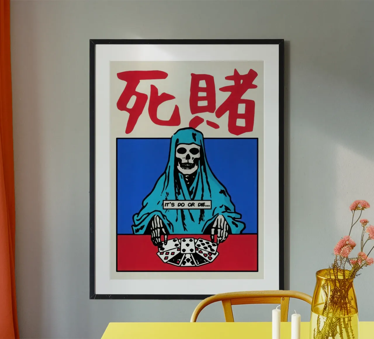 Fare o morire poster con telaio in plastica da Harley Rice