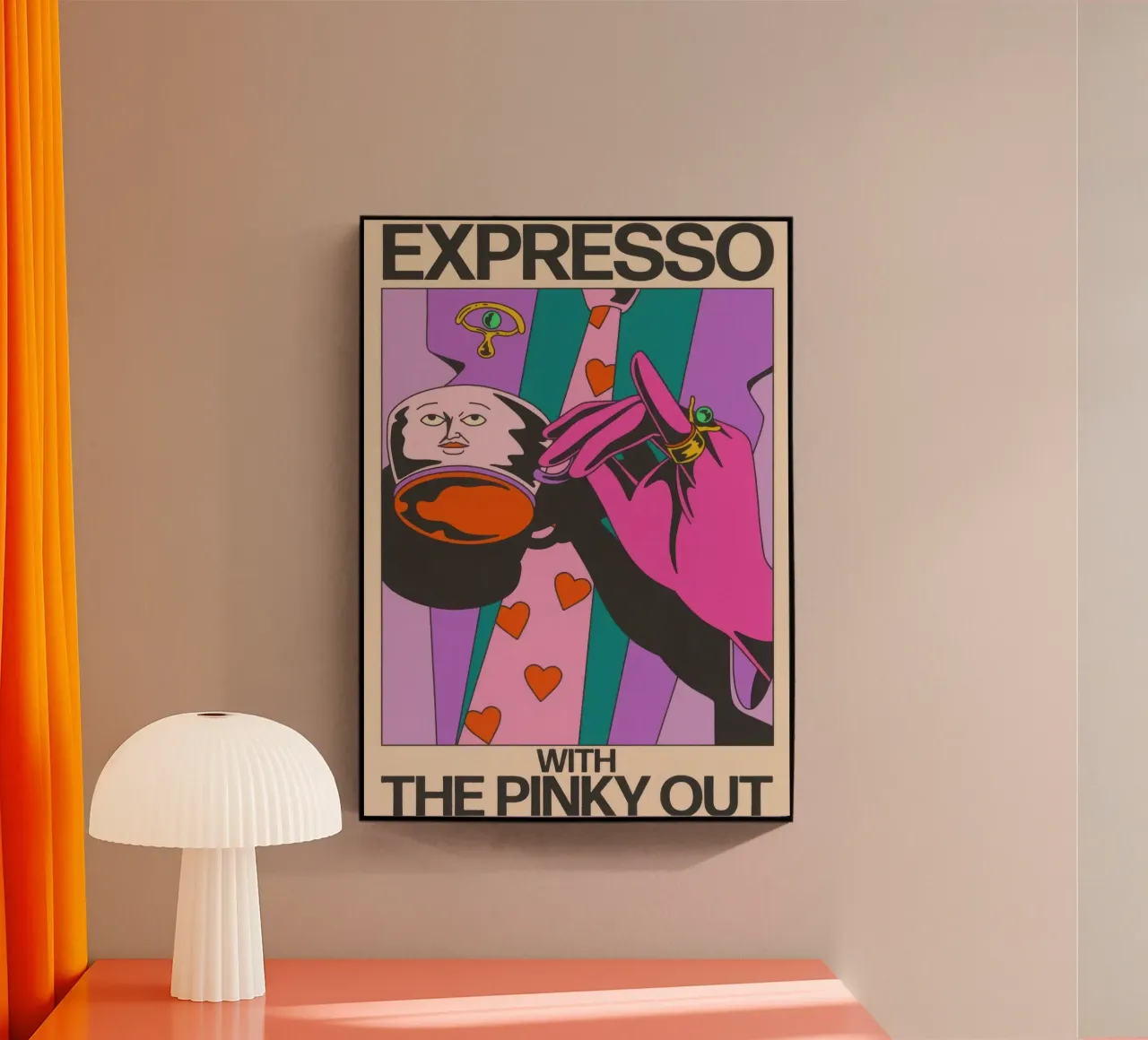 Espresso con il mignolo fuori plexiglass da Harley Rice