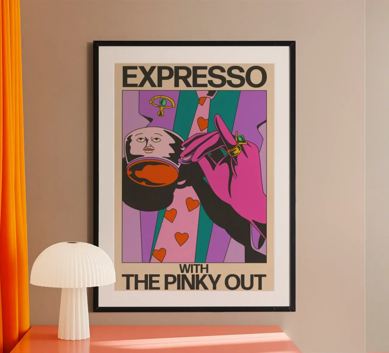 Espresso con il mignolo fuori poster da Harley Rice